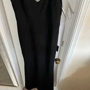 Lulus Black Maxi Dress very fitted at natural waist. Fabric has some stretch.